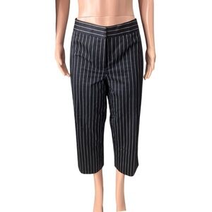 OSCAR DE LA RENTA Women’s Navy Pinstripe Trousers